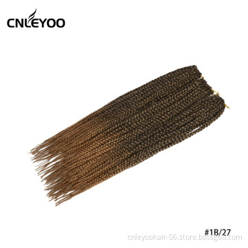 Wholesale 24 Roots Kanekalong Box Braids Crochet Hair 18 Inch Brown Crochet Box Braiding Hair Extension for Women